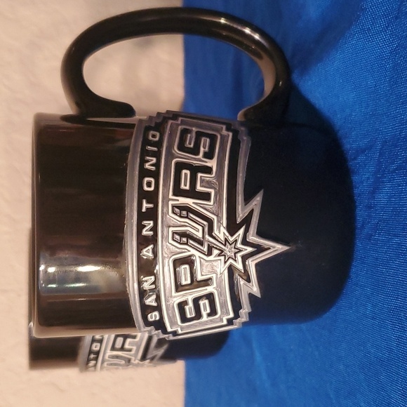 Two (2) San Antonio Spurs black coffee mug tea cup 10 oz each - Picture 9 of 15